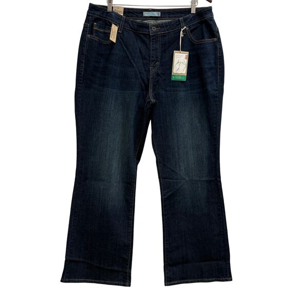 NWT Levi’s Women’s 20W 580 Defined Waist Boot Cut Jeans Dark Wash Plus Western - Picture 1 of 9